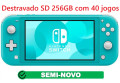Nintendo Switch Lite Destravado ( desbloqueado ) com Cart�o Micro SD de 256GB com 40 Jogos ( semi novo )